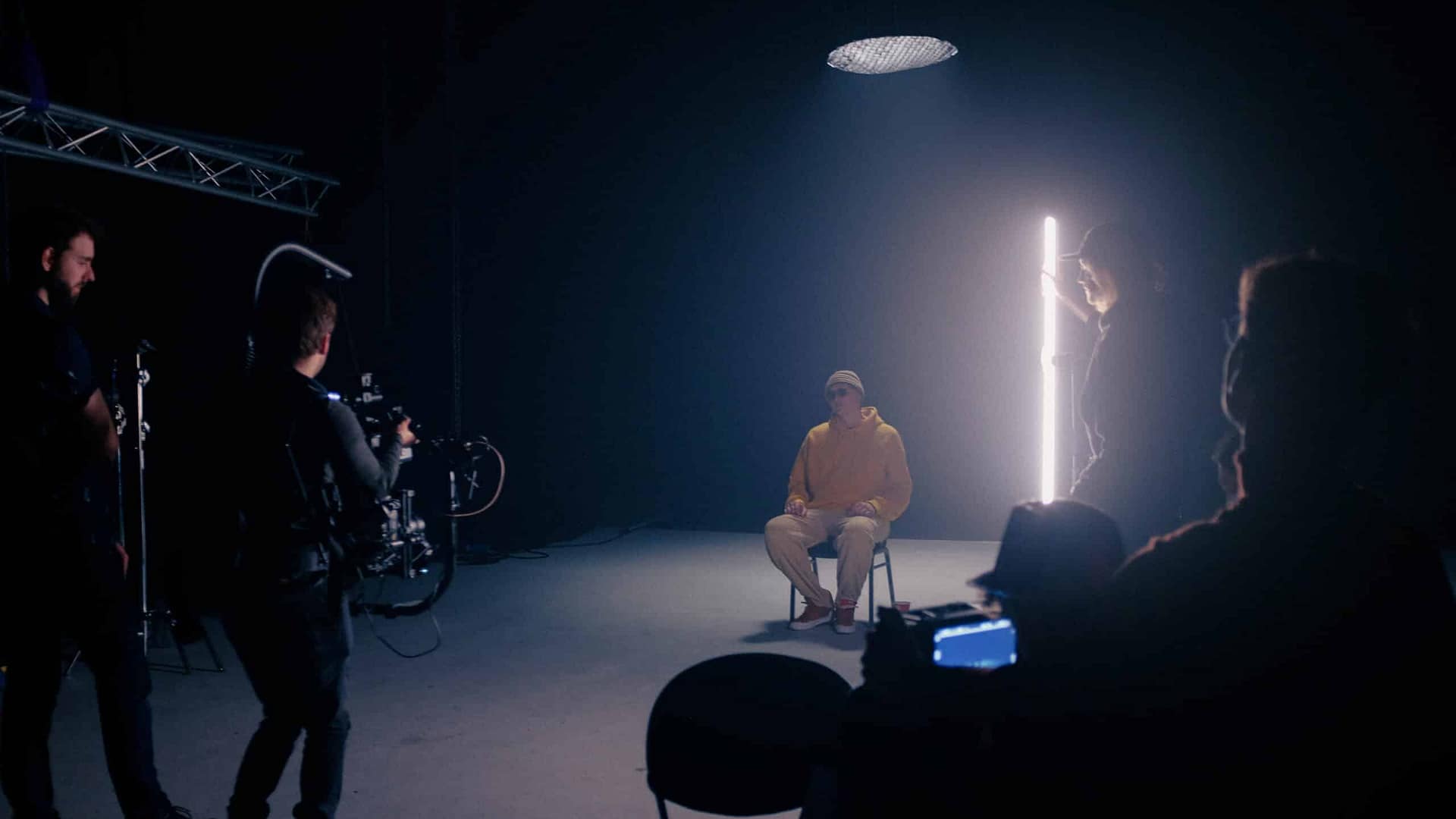 Creative video production in a professional studio setting.