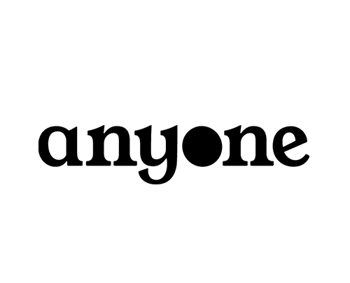Waves Creative Video Agency logo with bold "anyone" text in black.