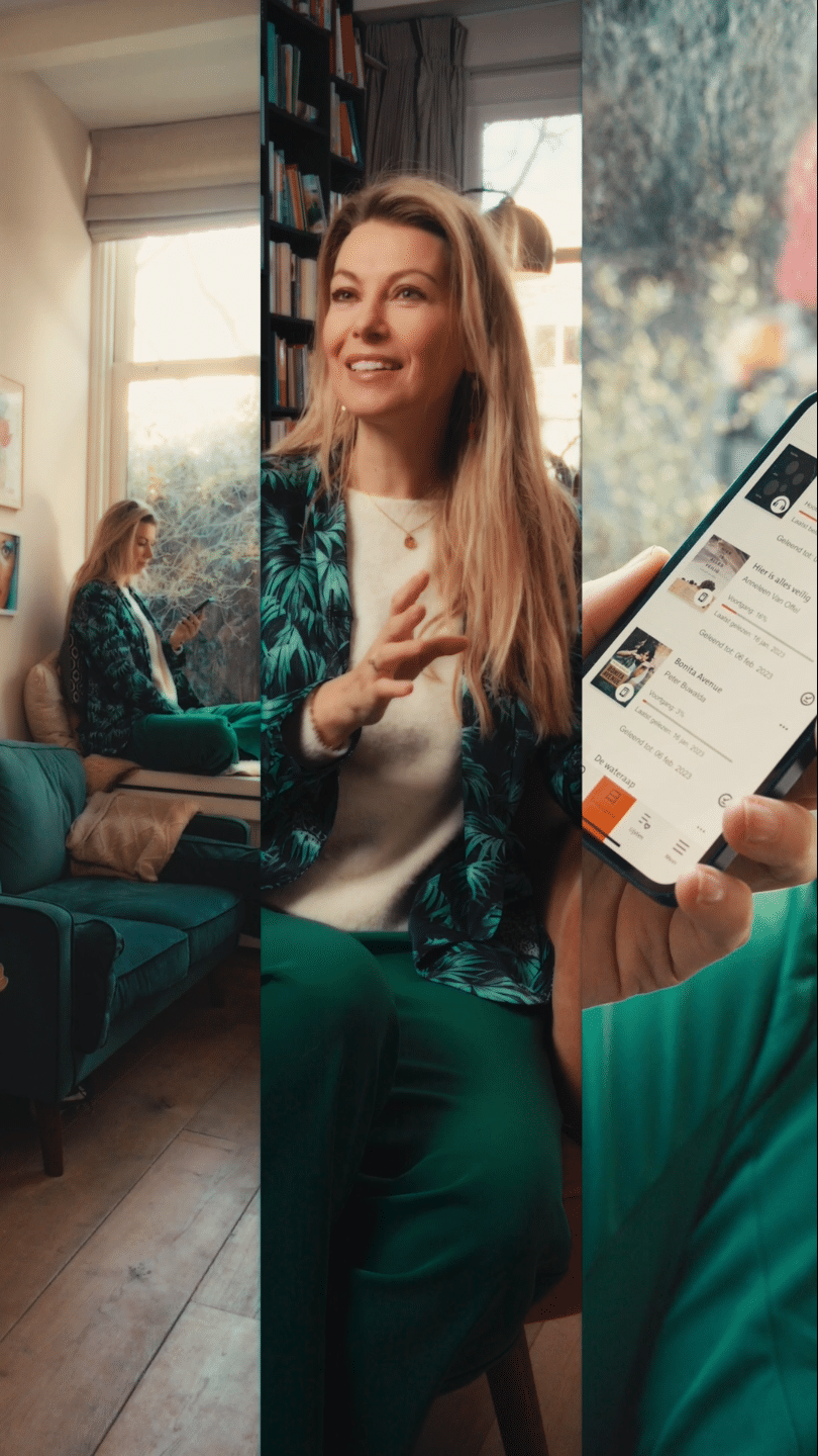 Woman smiling during a virtual meeting with a creative video agency team.